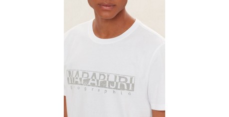 Conjunto de Camiseta Napapijri Hombre blanco negro azul