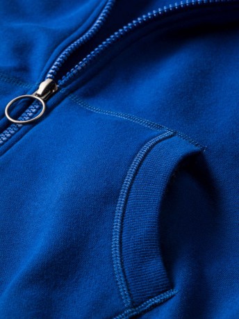 Sweatshirt-man Kapuzen Full-Zip W-Logo-blau - variante 1 offen
