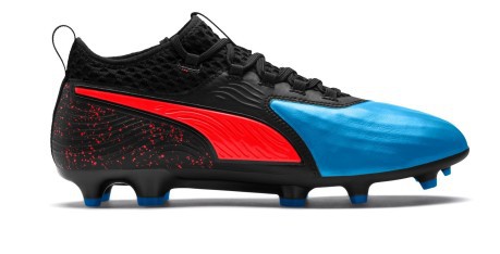 Chaussures de Football Puma de l'Un de 19,2 FG/AG Bleu/Rouge Pack