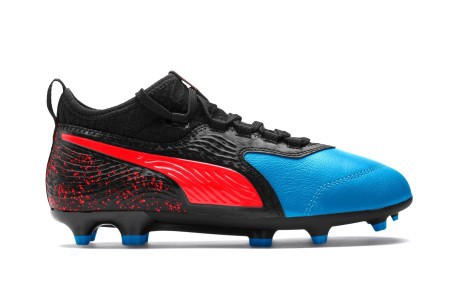 Kids Football boots Puma One 19.3 FG/AG Blue/Red Pack