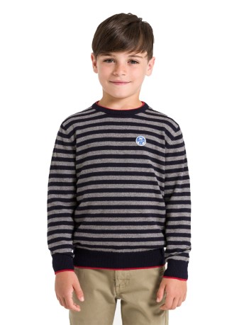 suéter junior de cuello redondo de lujo