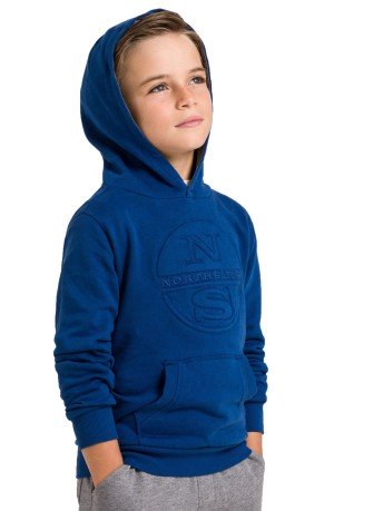 Junior con capucha de Sudor Sudadera azul