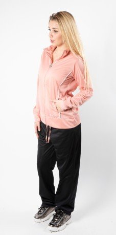 Trainingsanzug Damen W-Easy-Fit FZ rosa und schwarz