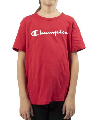 T-Shirt Junior Scritta Logo rosso