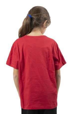 Junior T-Shirt with Written Logo red