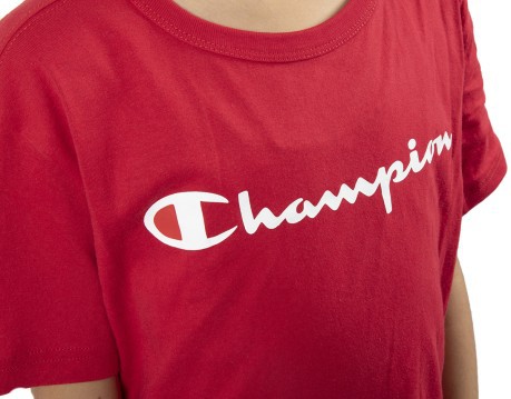 Junior T-Shirt with Written Logo red