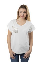 T-Shirt Donna W-Accademy bianco