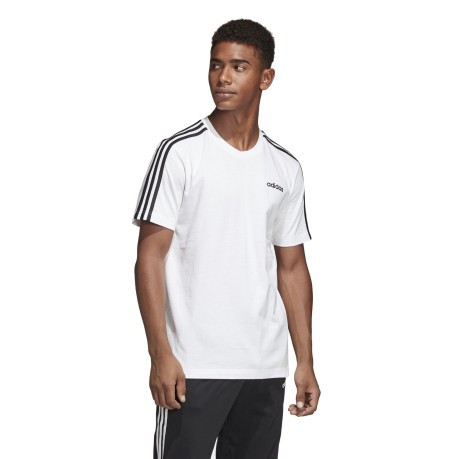 Mens T-Shirt Essentials 3-Stripes blanc noir