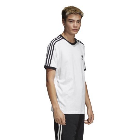 T-Shirt hommes 3-Stripes blanc noir 1