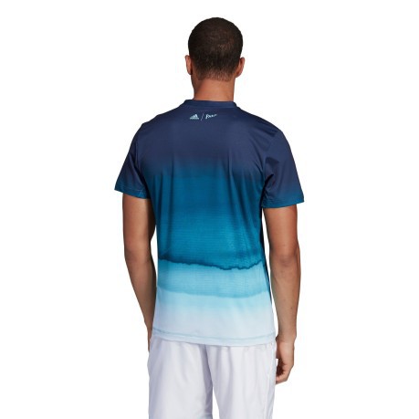 T-Shirt Herren Parley Printed, weiß, blau