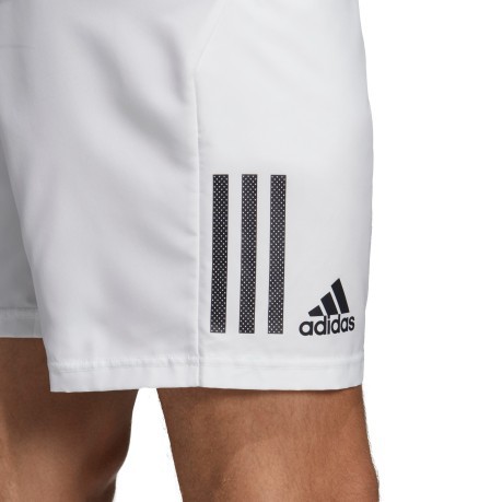 Short Herren Club 3-Stripes 9-Inch-weiß-getragen