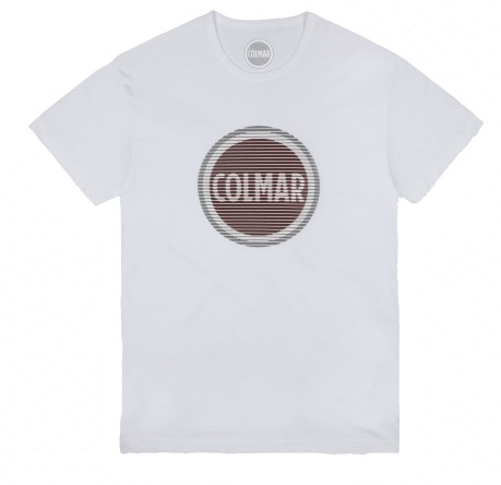 T-shirt Herren-Logo mit Farbverlauf white