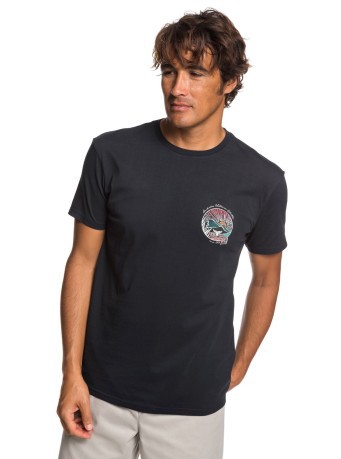 T-shirt Uomo Waterman Whale Sunset nero