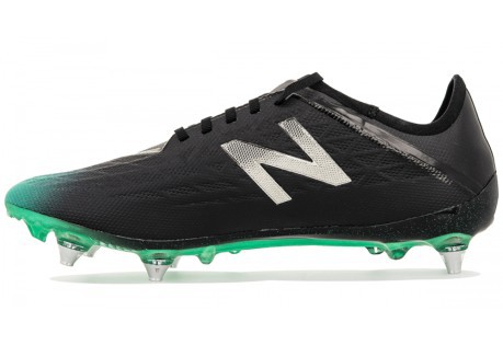 Des chaussures de football, New Balance, et Ils V5 5 SG Pro-Noir-Vert-Pack