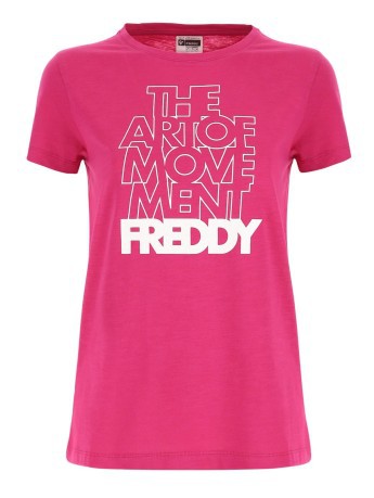 T-Shirt Flamed Jersey pink white