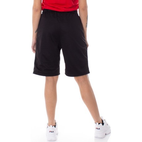 Pantalones cortos de las Mujeres de la Red Glitter negro