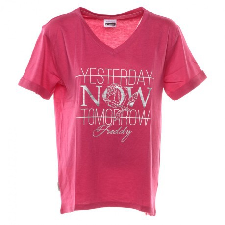 Ladies T-Shirt en Jersey de Viscose rose