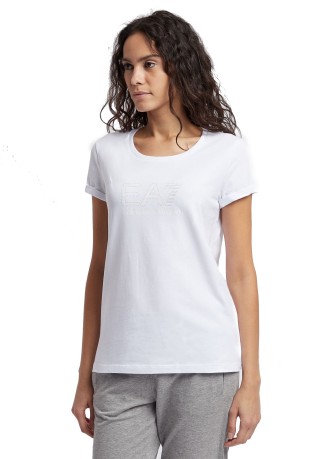 Camiseta de Mujer de Tren Logotipo en blanco