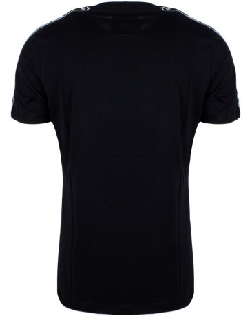 T-Shirt Mann-Band schwarz, Seitliche