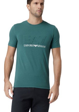 Hombres T-Shirt de Tren Logotipo en verde