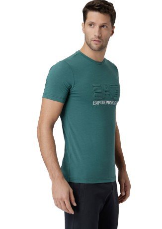 Hommes T-Shirt Train Logo en vert