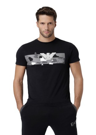 T-Shirt mens Train Graphique Camou noir