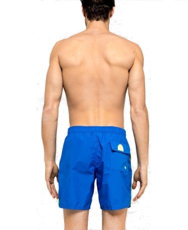 Maillot de bain Boxer Homme Moyen Élastique à la Taille bleu v1