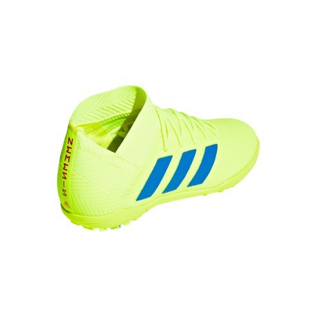 Zapatos de Fútbol de Niño Adidas Nemeziz 18.3 TF Presentan Pack colore amarillo azul - Adidas SportIT.com