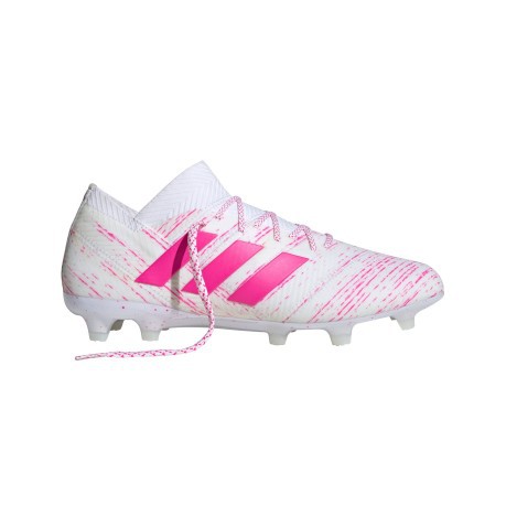 Botas de Fútbol Nemeziz 18.1 FG de la manada colore blanco Rosa - Adidas SportIT.com