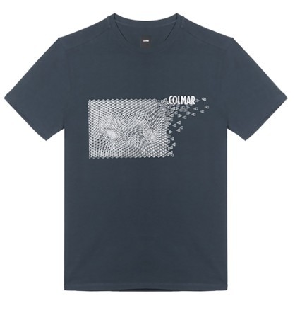 T-Shirt Trekking Man Print 3D-blue-black