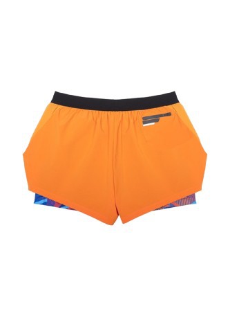 Shorts Trekking Donna con Pantaloncino Interno arancio 