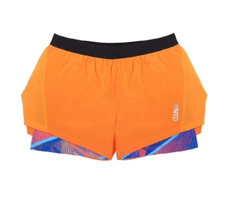 Shorts Trekking Donna con Pantaloncino Interno arancio 