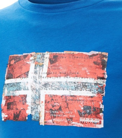 Baby T-Shirt Saitem blaue Flagge v1