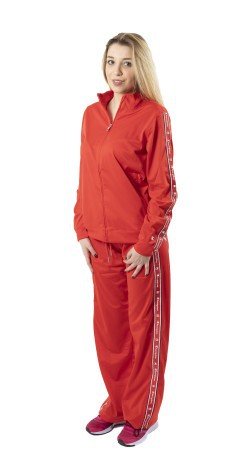 Suit Women's Full Zip Bandata red