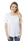 Women T-Shirt Lady Tee Light Jersey white
