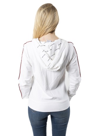 Sweat-shirt Femmes Classique Américain Full Zip blanc