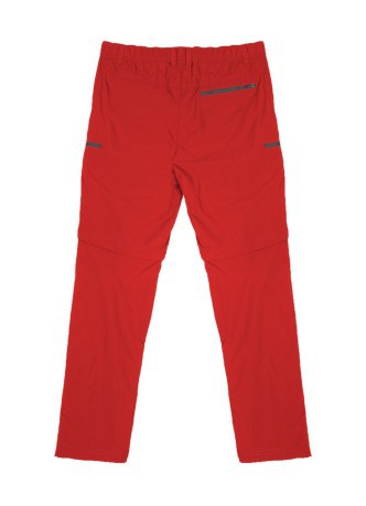 Pantaloni Trekking Uomo con Gambe Staccabili rosso 