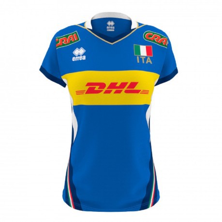 T-Shirt Donna Nazionale Volley Replica AD 18/19 azzurro blu 