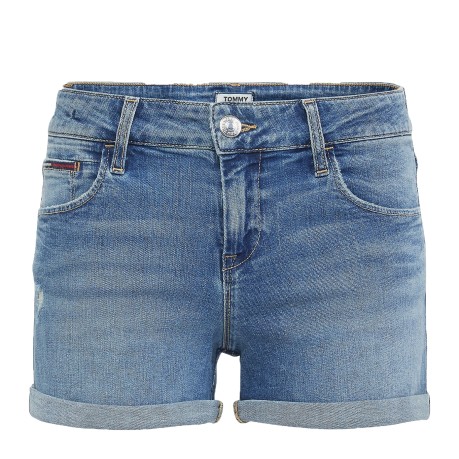 Short Damen-Jeans Distressed Classic
