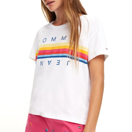 T-shirt de la Mujer Multicolor Logotipo