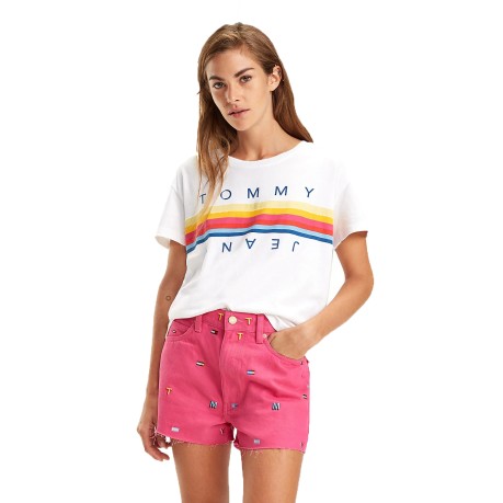 T-shirt Femme Multicolore Logo