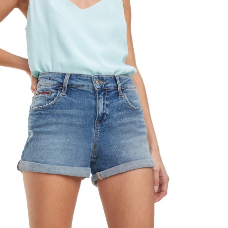 Short Damen-Jeans Distressed Classic