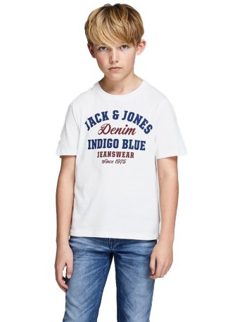 Junior T-Shirt blanco Logo frontal
