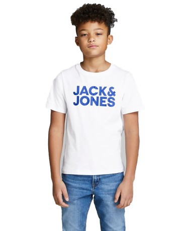 Junior T-Shirt avec le Logo de Jack&amp;Jones blanc avant