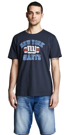Hommes T-Shirt avec Impression de Football Américain noir à l'avant