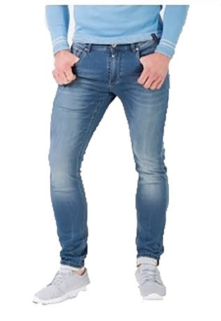 Jeans Hommes Casual Scott Denim Stretch bleu