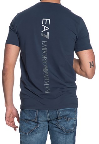 T-Shirt Uomo Train Logo nero modello davanti