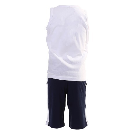 Complete Child Tank Top-Bermuda Shorts White Blue