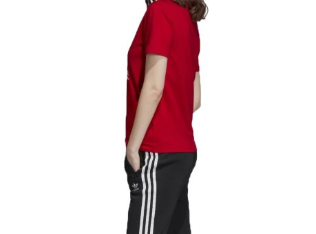 Women T-Shirt Trefoil Front Red