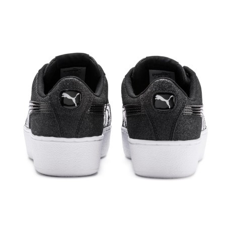Zapatos Junior Vikky Plataforma de Glitter negro